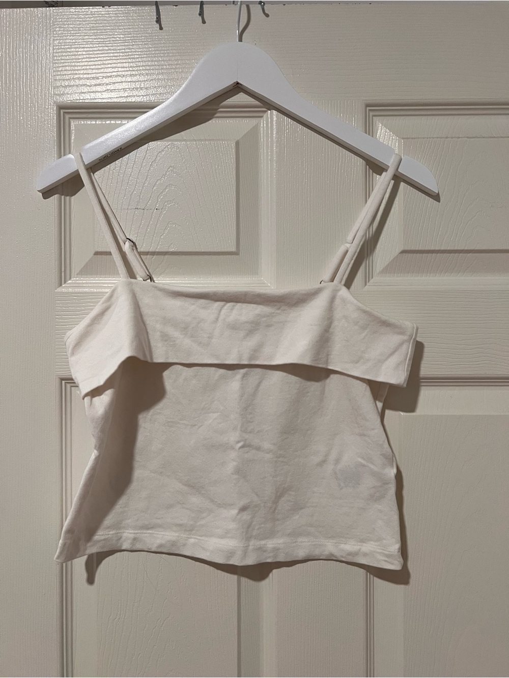 Pilcro White Ruffle-Overlay tank top - Picture 2 of 3